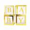 26 alphabet letters new born gender reveal balloon box transparent gold silver  balloons baby shower boxes