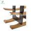 Home Collection Antique Wine Rack with Espresso Finish Natural Bamboo