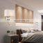 Hotel style fabric wall lamp creative bedroom led hotel bedside lamp simple USB interface charging wall lamp