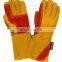 Winter Welding Worker Safety Protection Three Finger Warm Fur Lined Split Cowhide Leather Welder Gloves