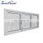 Large view new modern design aluminum double glazed glass bifolding window doors for terrace