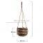 Hot Sale Black Woven Natural Hanging Planter with Lining Modern Boho Wicker Straw Cover for Flower Pot Vietnam Manufacturer