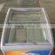 etl small ice cream display freezer curved glass door chest freezer