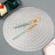 38 cm Round Shaped Rose Gold Silver Colored Non Slip Dining Table Place Mat