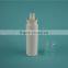 China supplier cosmetic packaging pet crimp bottle with mist sprayer free samples