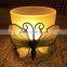decorate butterfly green frosted glass candle holders christmas ornaments