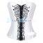 wholesale Junhou brand Waist Training Cincher Lace Up Bustier Body Shaper Overbust Corset Top