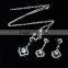 Fashion Elegant Crystal Shaped Necklace Earring Jewelry Set