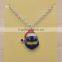 Zinc alloy enamel Christmas temperature change necklace