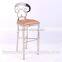 Stainless steel high back ghost chair
