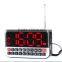 2016 best multi band cheap big led digital portable clock radio