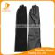 women's elbow-long touch-screen embroid leather gloves