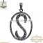 Pave Diamond Letter S Initial Silver Pendant, 925 Sterling Silver S Letter Pendant Alphabet Pendant , Diamond Jewelry Wholesale