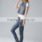 Vintage monkey acid wash lightly wrinkle butt up closes fit ladies denim jeans