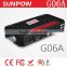 sunpow 12000mah high capacity hot selling and multifunctional pocket power battery 12v jump starter with warning light