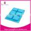 New design 6 cavity silicon baking mold for cake baking