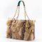 lady's rex rabbit fur handbag