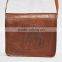 Real Goat Leather Vintage Messenger Shoulder Bag Cross Body Laptop Bag Indian Genuine Leather Bag