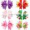 Deshine Wholesale Ribbon Bow Colorful Bobby Pins ZX1036
