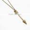 Women Layering Necklace,Vintage Long Boho Necklace,Long Necklace, Small BRONZE ARROW Long Layering Necklace,