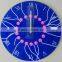 wholesale glass decorative wall clock design, fashion colorful wall mounted clock