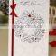 2016 Attractive and durable with red ribbon line different style of Chirstmas card