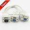 Ivory 8 inch DB15HD-M to 2 X DB15HD-F VGA Splitter Cable