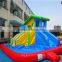 Inflatable house water slide with pool