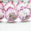 Colorful shining crystal ball with chandeliers accessories