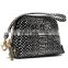 CW881-001 Exotic snake skin black and white genuine leather women handbag wallet women pouch