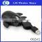 aeroplane shaped wired optical mouse with retractable cable