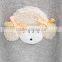 Poodle applique baby girls sweater with long sleeves and round neck