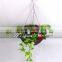 Artificial flowers hanging basket