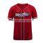 Hot selling Customized design red baseball jersey