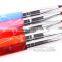 2-ways 5pcs Acrylic UV Gel Nail Art Brush pen set and Dotting accessories.