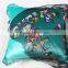 Sequin mix 3d floral tulle embroidery cheap thick lace fabric(1755)
