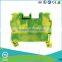 UTL Most Selling Products 0.14-2.5mm Two Lead Through Yellow Green Rail Landing Grounding Terminal Connector