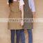 Vintage brown canvas work apron with leather