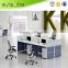 Space saving furniture 4 seat office workstation cubicle for staffs Simple style China supplier