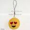 5.5cm Cute Emoji Smiley Emoticon Giggle Key Chain Soft Toy Gift Pendant Bag Accessory Cushion Stuffed Plush Doll