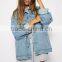 2016 custom made clothing manufacturers women's denim jacket                        
                                                Quality Choice