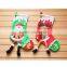 Agenda 2016 Non-woven Fabric Santa Claus Socks Decoration Animal Head Plush Christmas Stocking