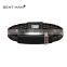 2015 top sale mens 316l stainless steel imported genuine brown and blac leather wrap bracelets