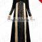 Fashionable Abaya Muslims Caftan Turkish Appliques Lace Islamic Women Clothing Long Dress Kaftan Mixed Color Two Shades