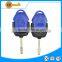 abs plastic uncut blade remote key shell with three button blue color for ford mondeo