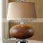 popular indoor decor modern wood tripod table lamp adjustable height with berral lamp shade