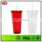 Customized 24 oz & 12 oz double wall plastic tumbler and wine tumbler with bling band