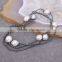 Freshwater Pearl Necklace, with 2mm Hematite Beads Necklace, Charm Beaded Gem Natural Stone Necklace