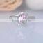 925 sterling silver women fashion prong setting ring with purple zircon