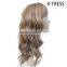 28inch 155g New products trendy style high tempreture fibre synthetic mix human hair fake P color human hair wig with good offer